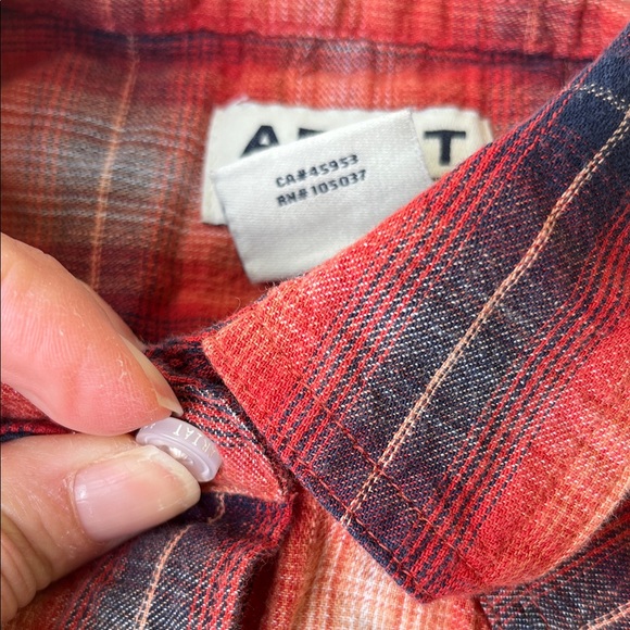 Ariat Youth Red and Blue Plaid Shirt - Picture 3 of 16